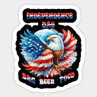 Majestic Eagle Patriotic Pride Sticker